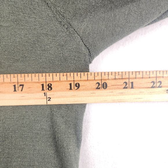 LOFT Cardigan Sweater Women M Olive Green Button Front Long Sleeve - Picture 8 of 10